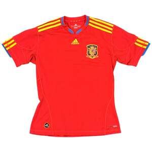 Vintage 2009 Red Adidas Spain National Team Home T-Shirt Climacool XL